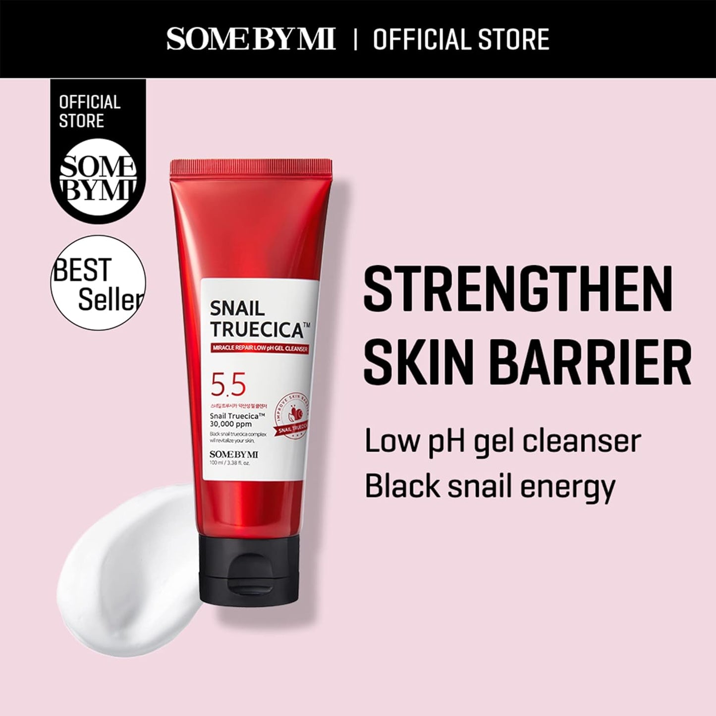 SOME BY MI Snail Truecica Miracle Repair Low pH Gel Cleanser