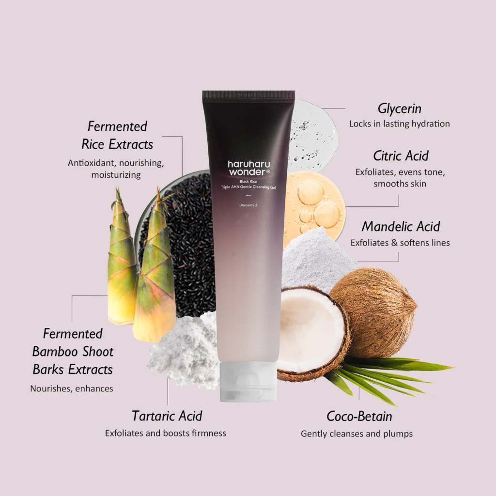 Haruharu wonder Black Rice Triple AHA Gentle Cleansing Gel - Image 5