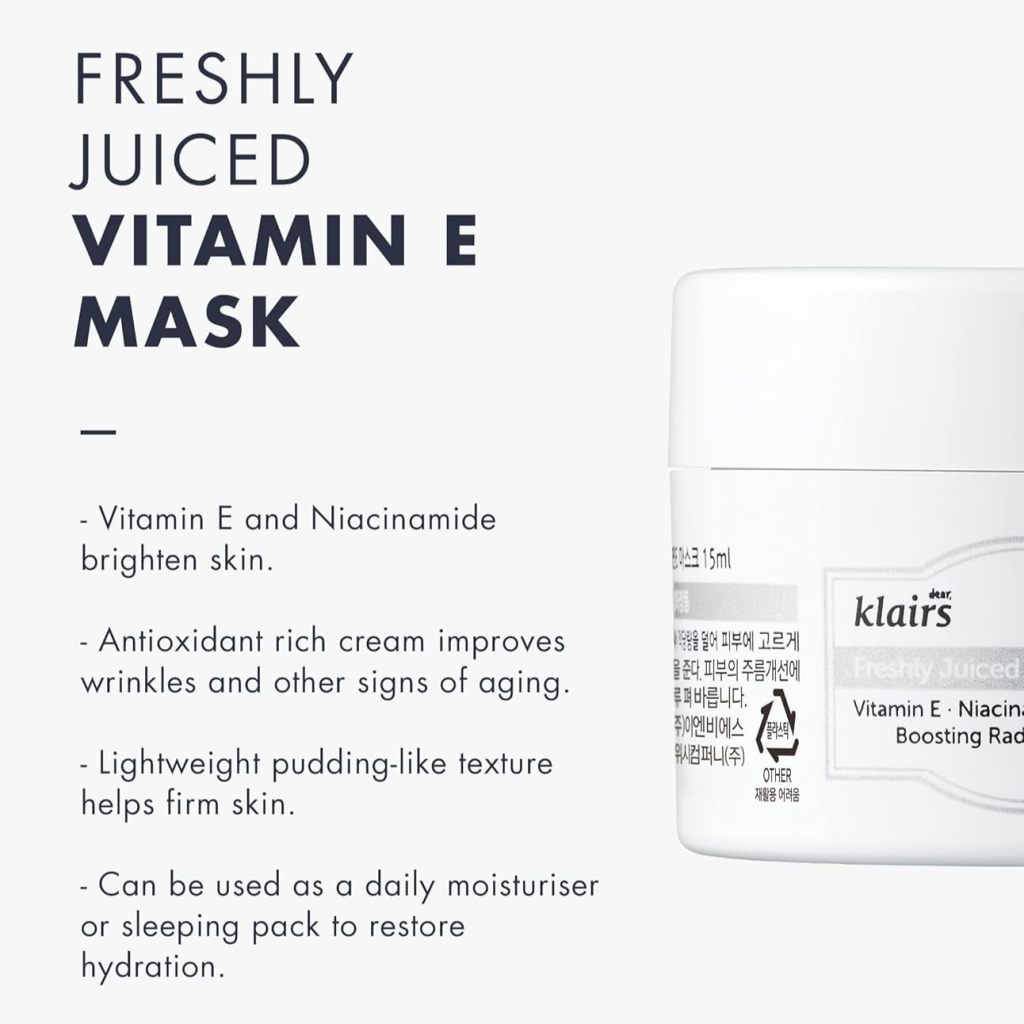 Dear, Klairs Freshly Juiced Vitamin E Mask - Image 4
